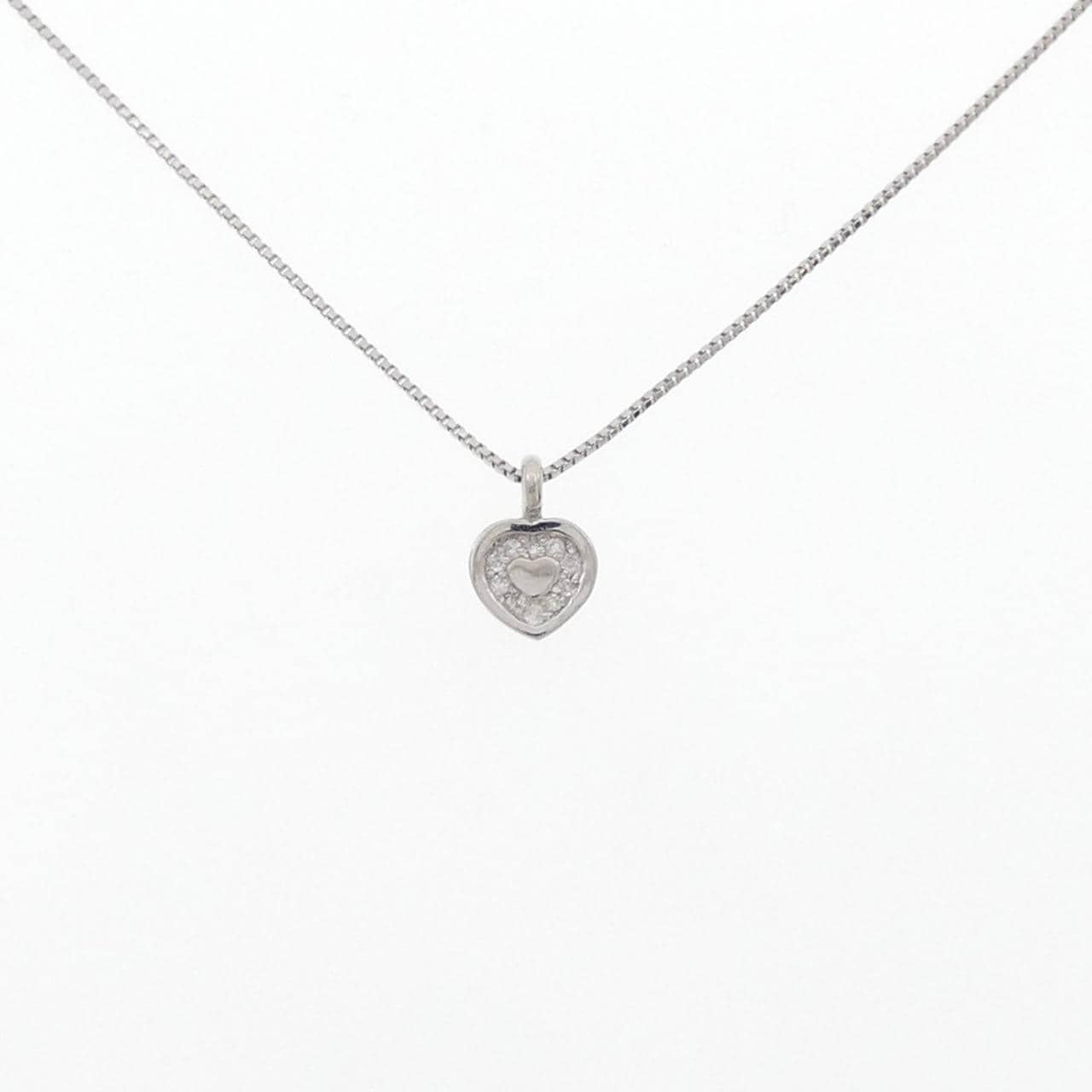 PT ハート ダイヤモンド ネックレス 0.05CT