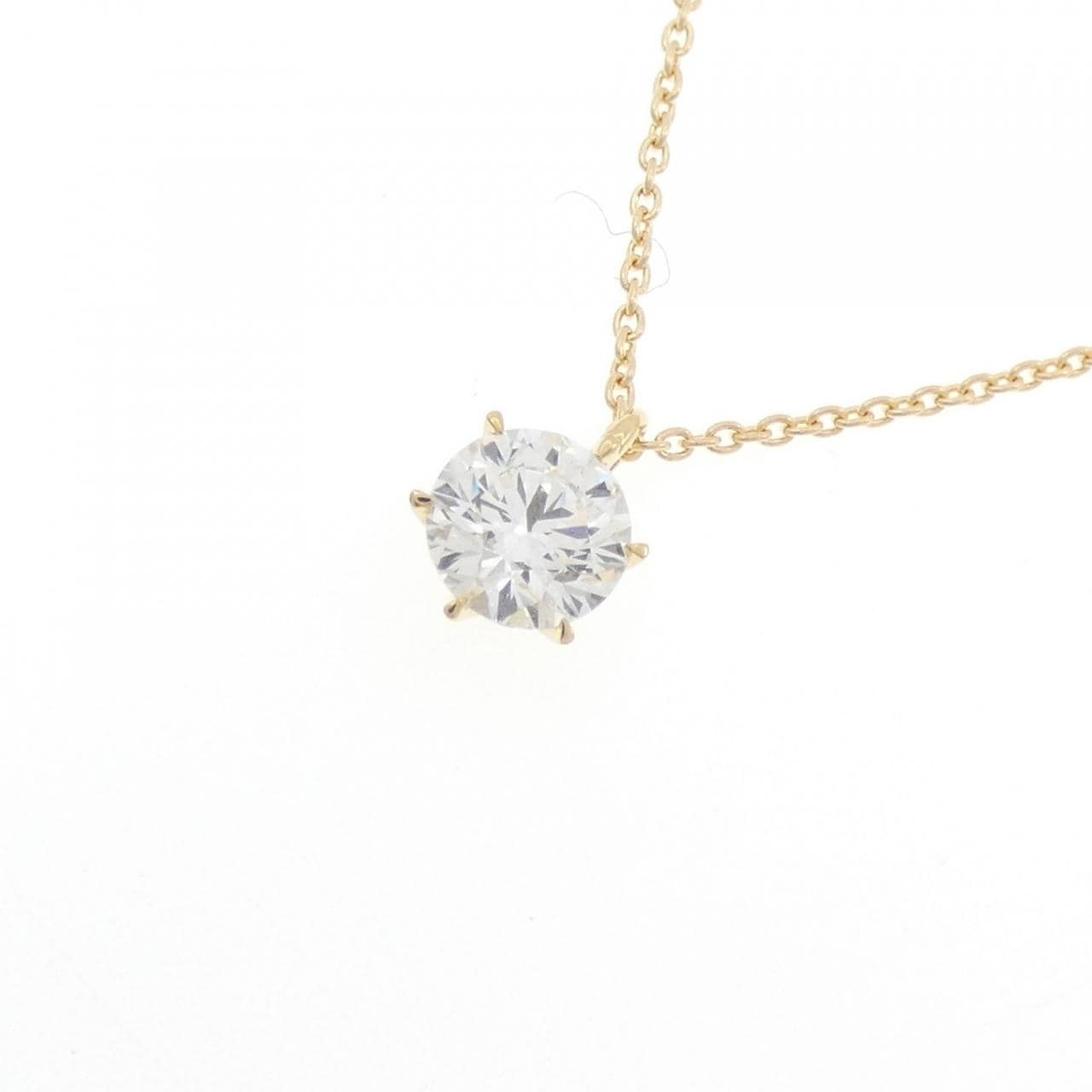 【リメイク】K18YG ダイヤモンド ネックレス 0.512CT G SI1 3EXT H&C