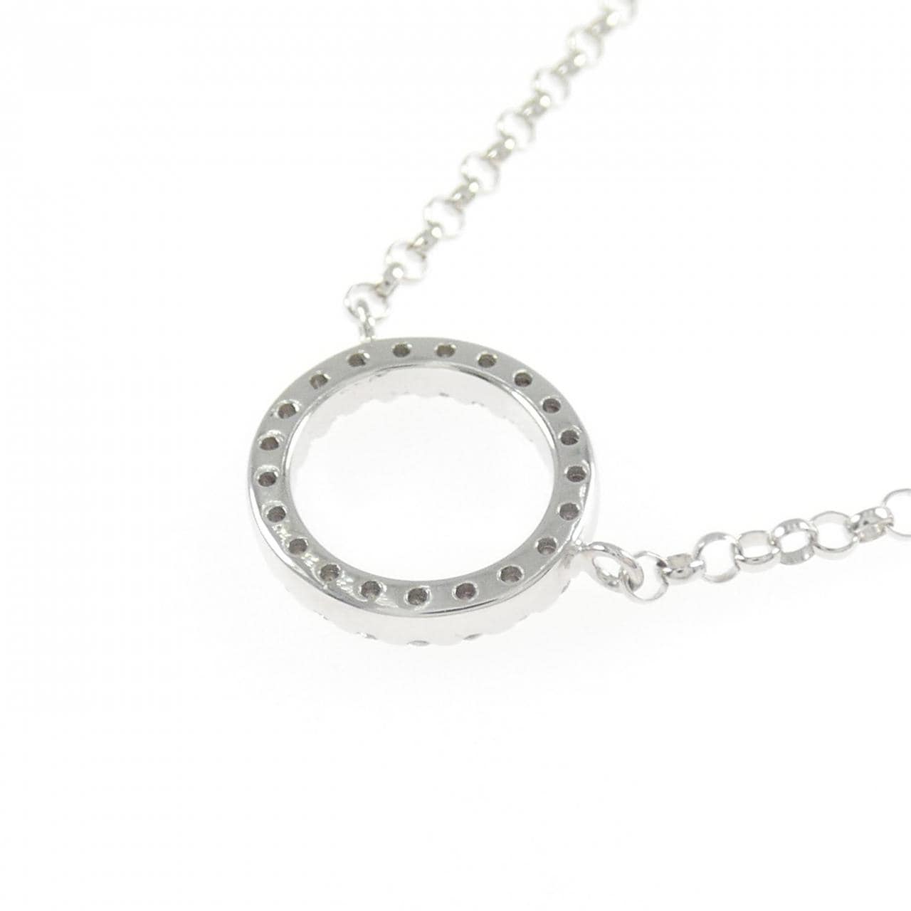 K18WG ダイヤモンド ネックレス 0.21CT