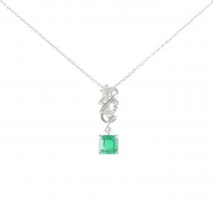 PT900/PT850 エメラルド ネックレス 0.53CT
