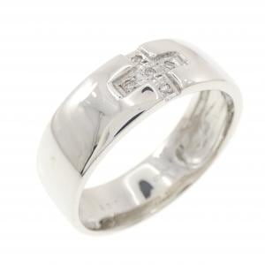 【新品】PT900 クロス ダイヤモンド リング 0.03CT