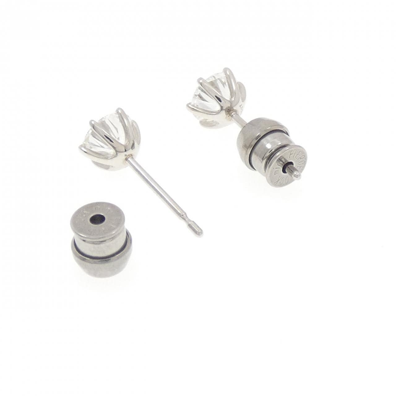 【リメイク】PT900/ST ダイヤモンド ピアス 0.503CT 0.507CT D VS1-2 EXT-VG