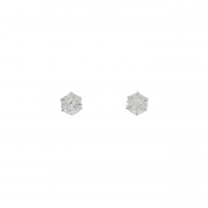 PT900 ソリティア ダイヤモンド ピアス 0.57CT