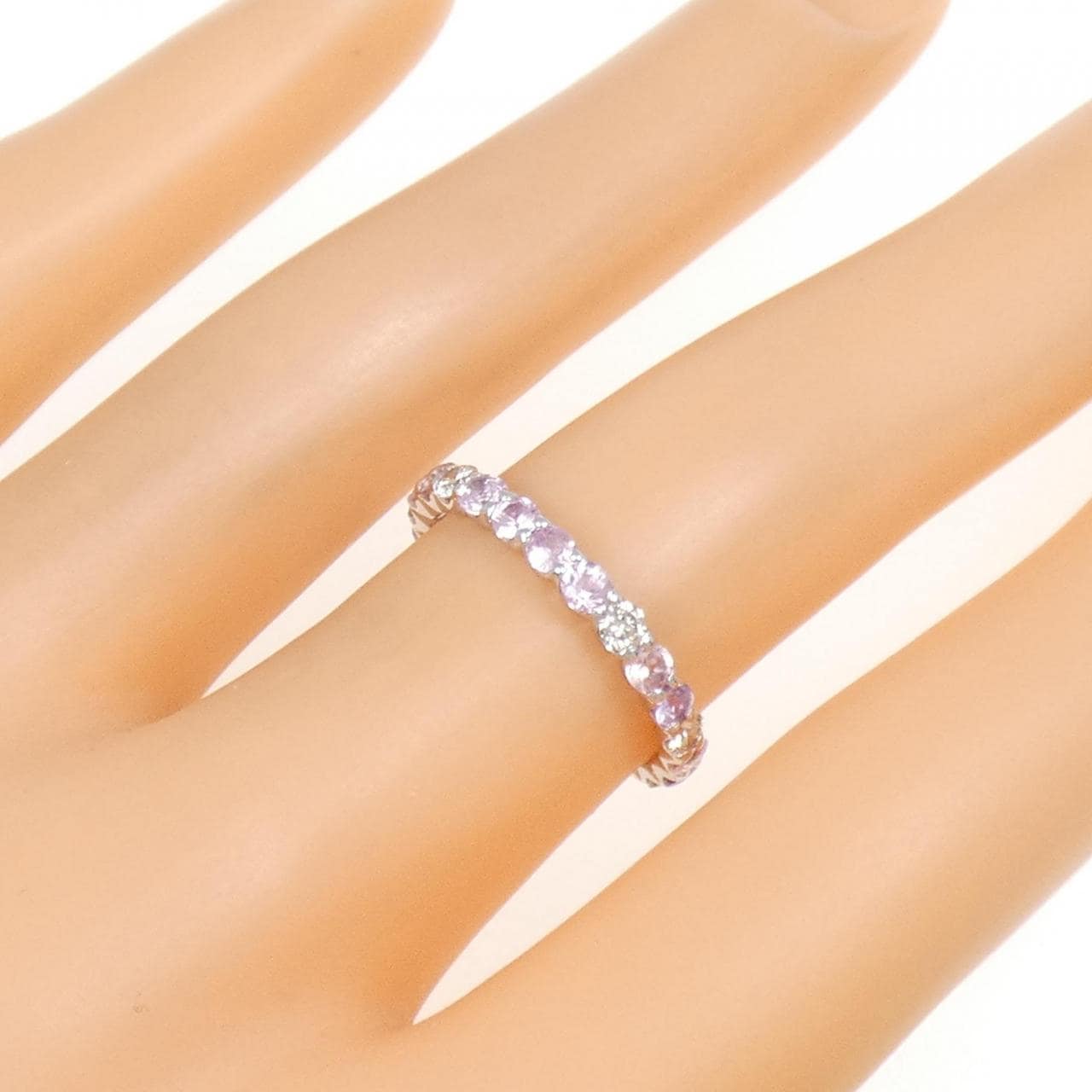 K18WG サファイヤ リング 0.91CT