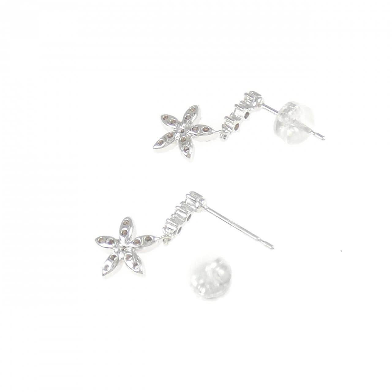 K18WG ダイヤモンド ピアス 0.42CT