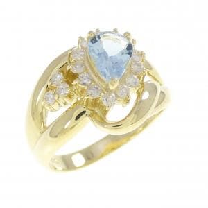K18YG アクアマリン リング 0.48CT