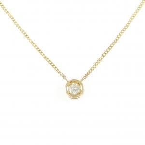 K18YG ソリティア ダイヤモンド ネックレス 0.16CT