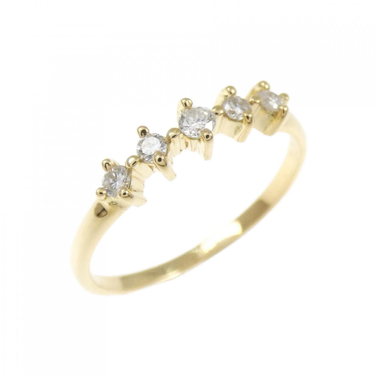 K18YG ダイヤモンド ピンキー リング 0.07CT
