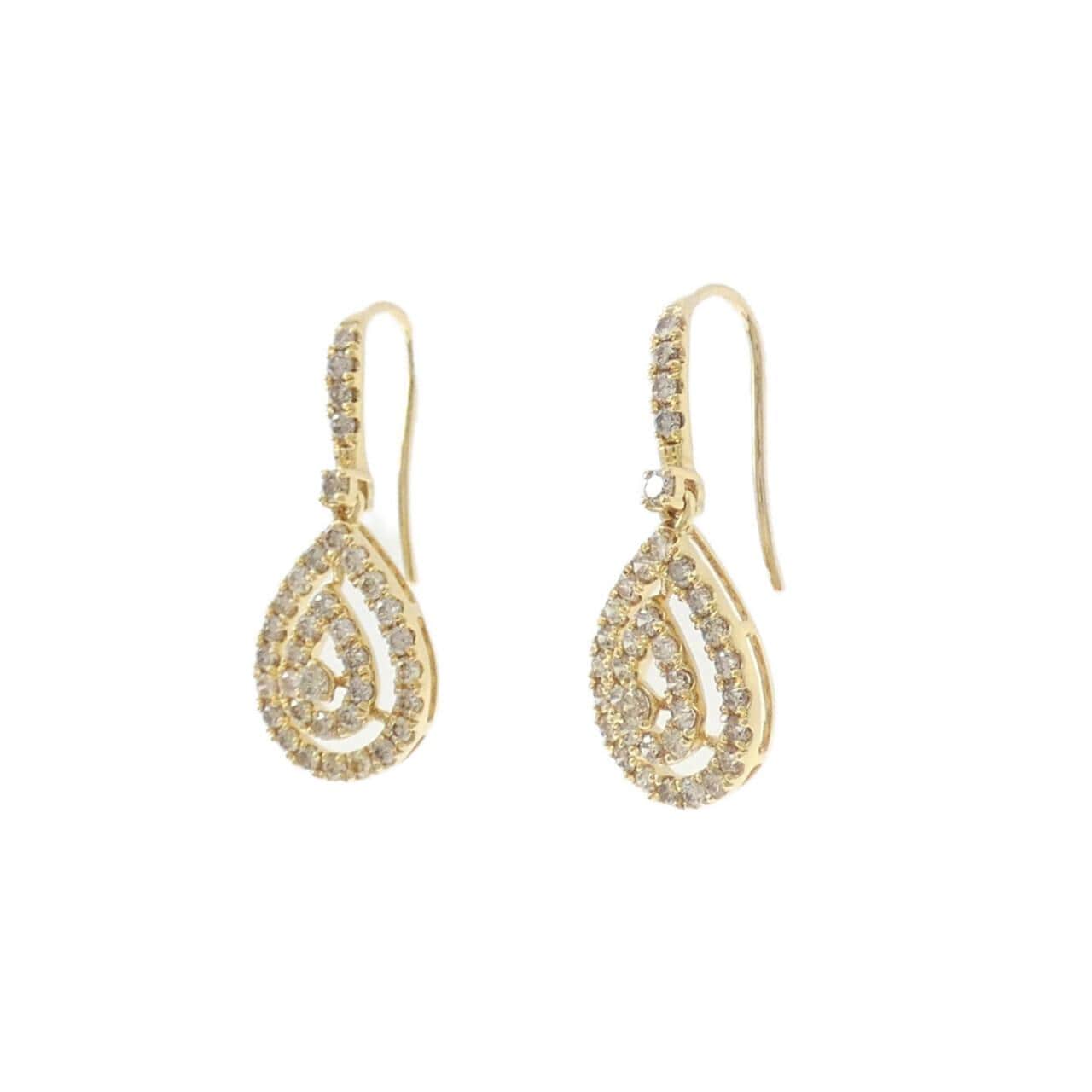 K18YG ダイヤモンド ピアス 0.70CT