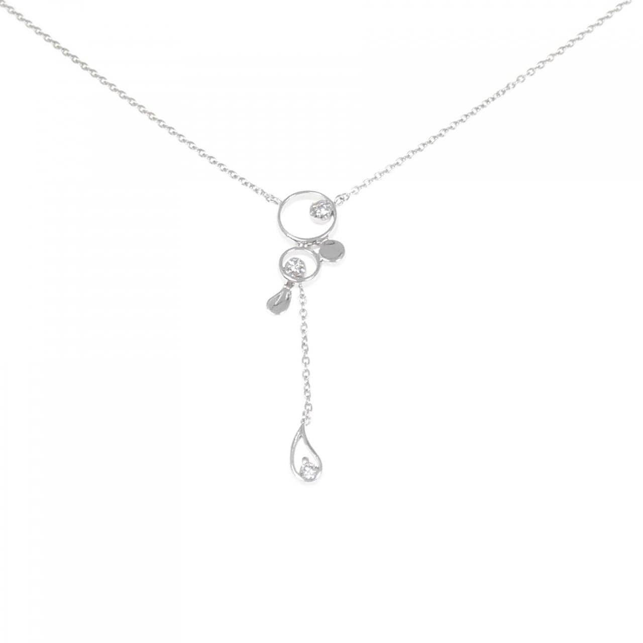 K18WG ダイヤモンド ネックレス 0.06CT