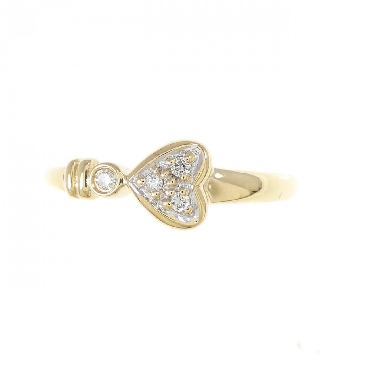K18YG ハート ダイヤモンド リング 0.05CT