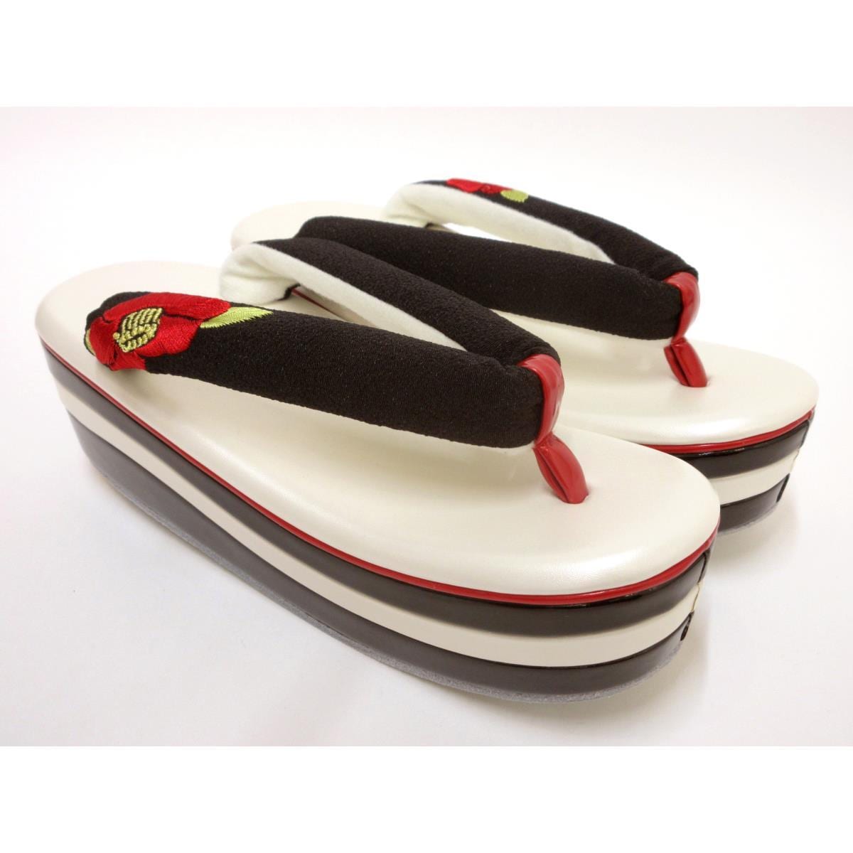 【新品】女草履　椿　Ｆサイズ