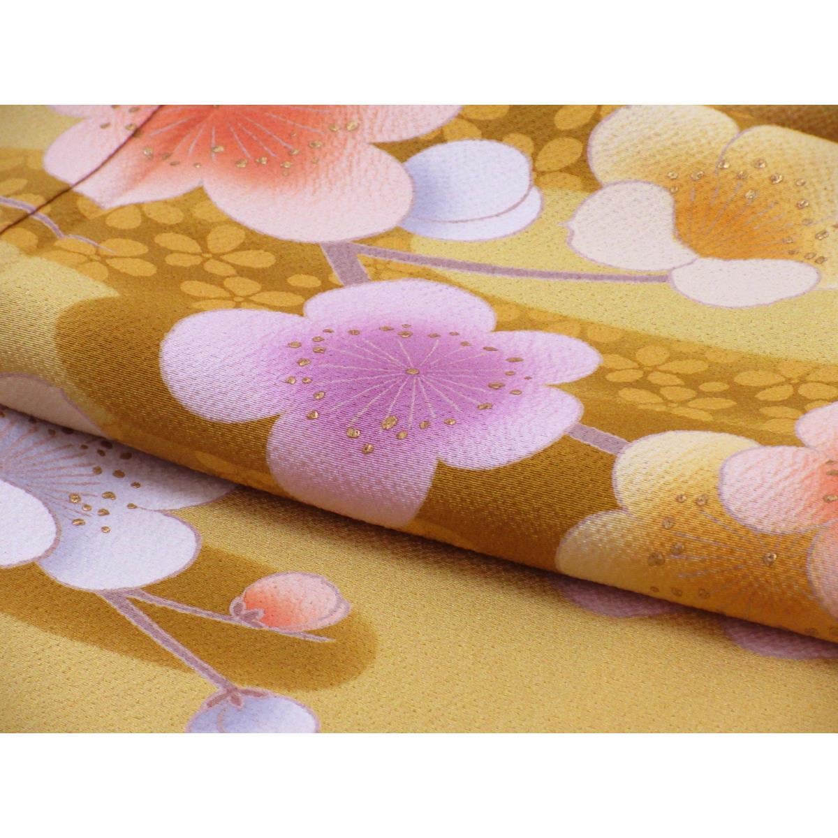 【未使用品】振袖　友禅金彩加工　きもの・長襦袢　２点セット