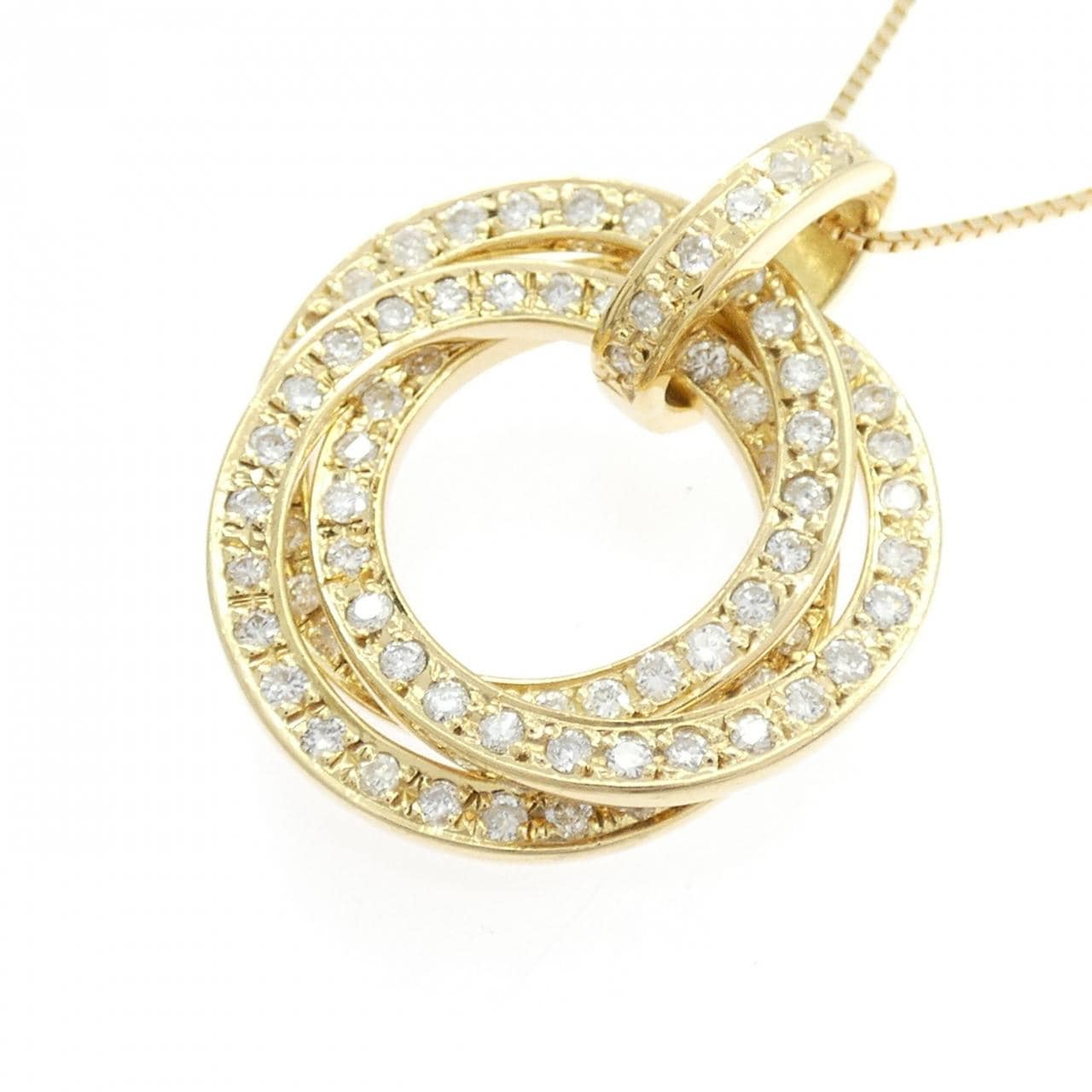 K18YG ダイヤモンド ネックレス 1.01CT