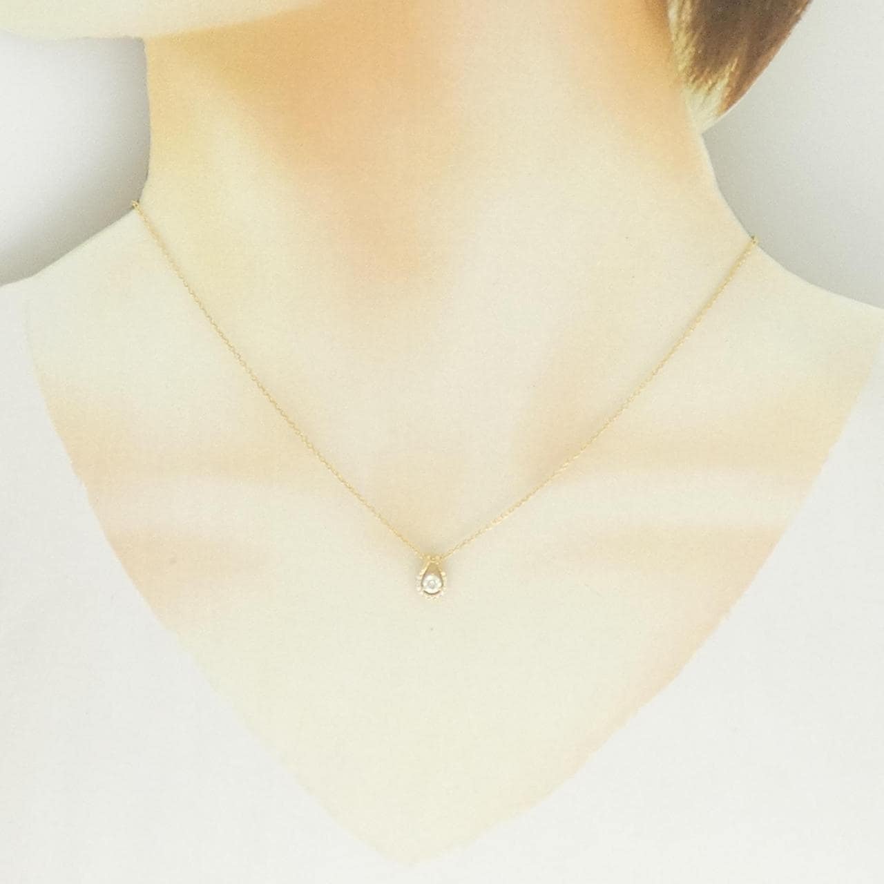 K18YG ダイヤモンド ネックレス 0.162CT