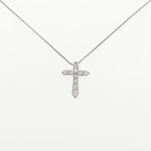 PT900/PT850 クロス ダイヤモンド ネックレス 0.53CT