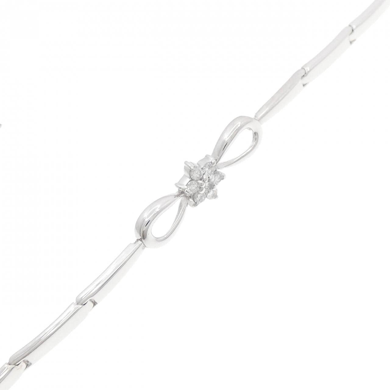 K18WG ダイヤモンド ブレスレット 0.10CT
