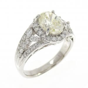 【リメイク】PT900 ダイヤモンド リング 1.503CT LY SI1 オーバルカット