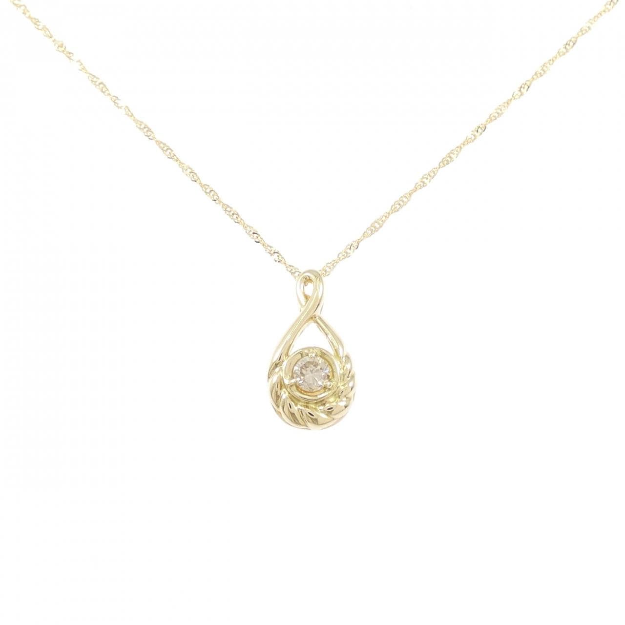 K18YG ダイヤモンド ネックレス 0.10CT