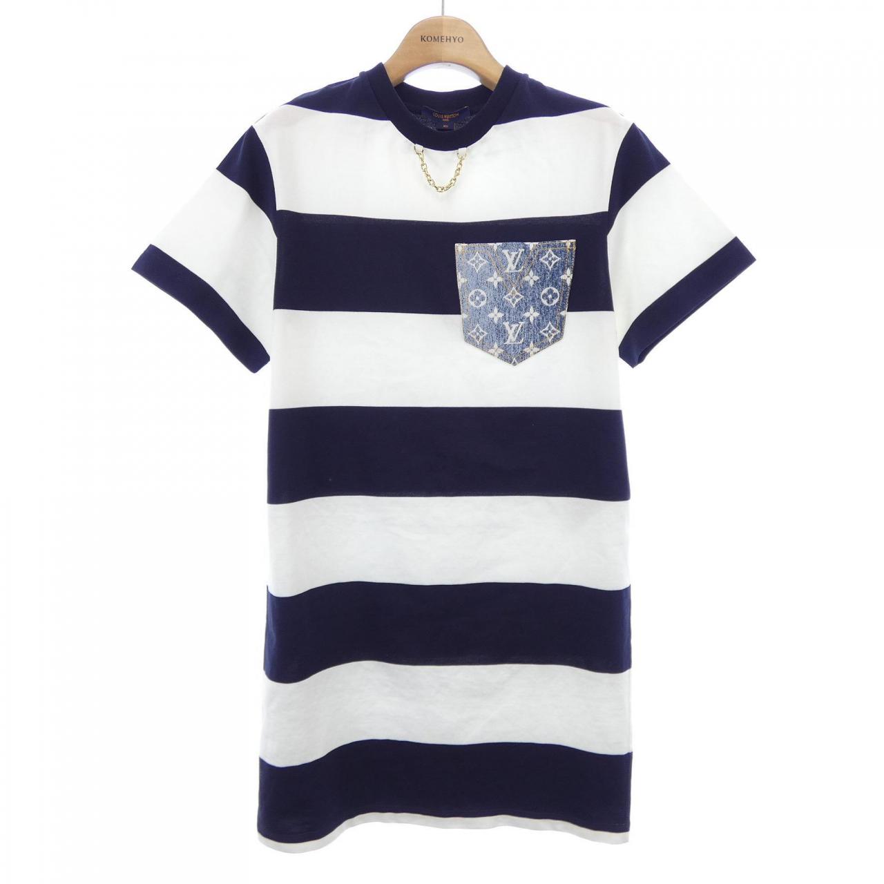 ルイヴィトン LOUIS VUITTON ストライプモノグラムポケット FMDR39LO7 ワンピース