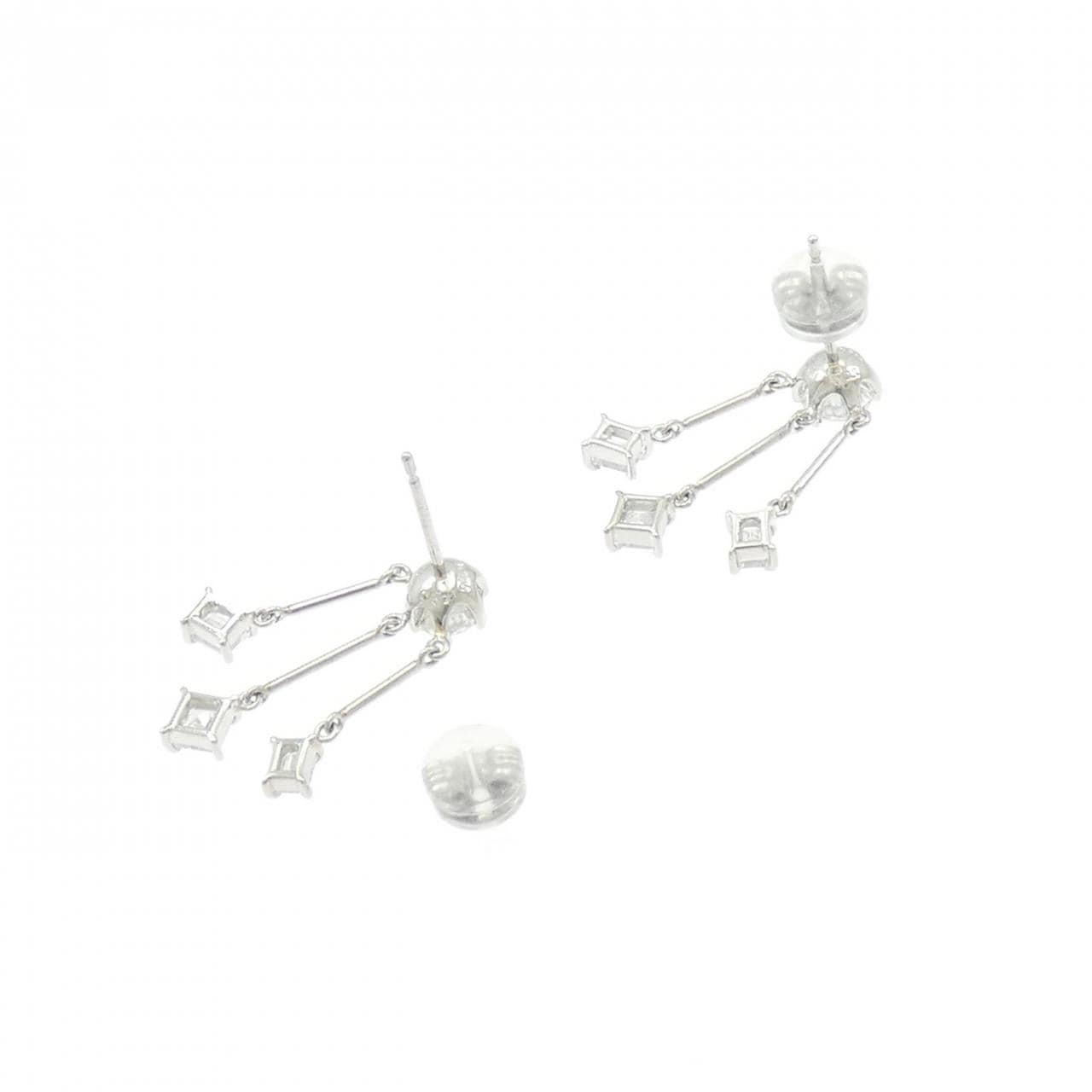 PT900 ダイヤモンド ピアス 0.64CT