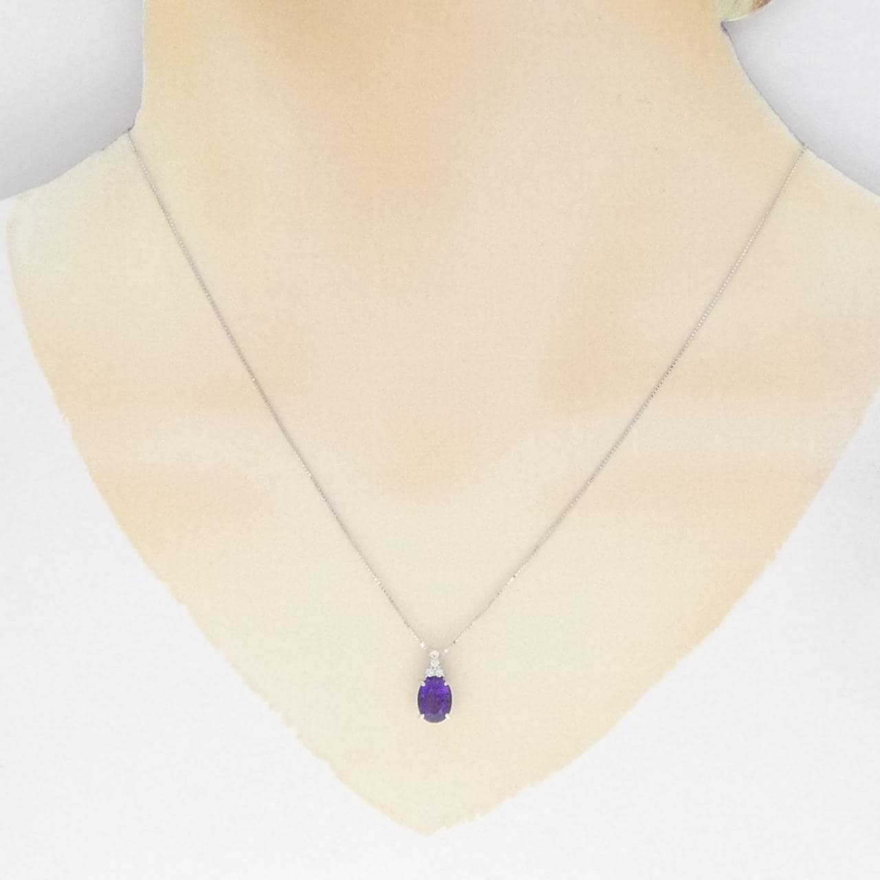K18WG アメジスト ネックレス 1.01CT