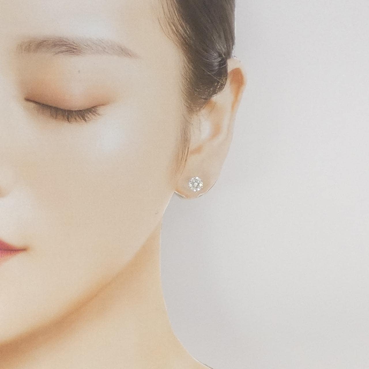 PT/PT900 ダイヤモンド ピアス 1.027CT VLY SI2 Good 片耳