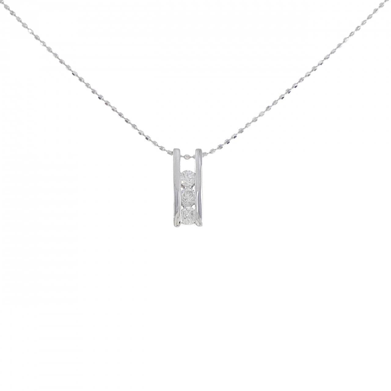 K14WG ダイヤモンド ネックレス 0.20CT
