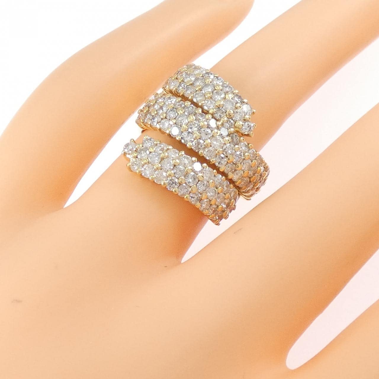 K18YG ダイヤモンド リング 2.37CT