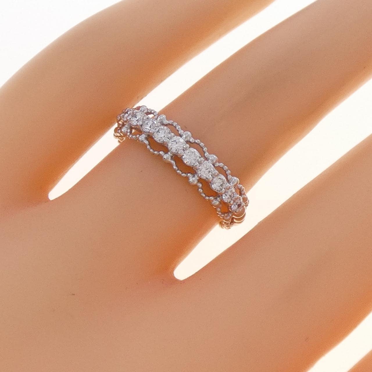 K18WG ダイヤモンド リング 0.30CT