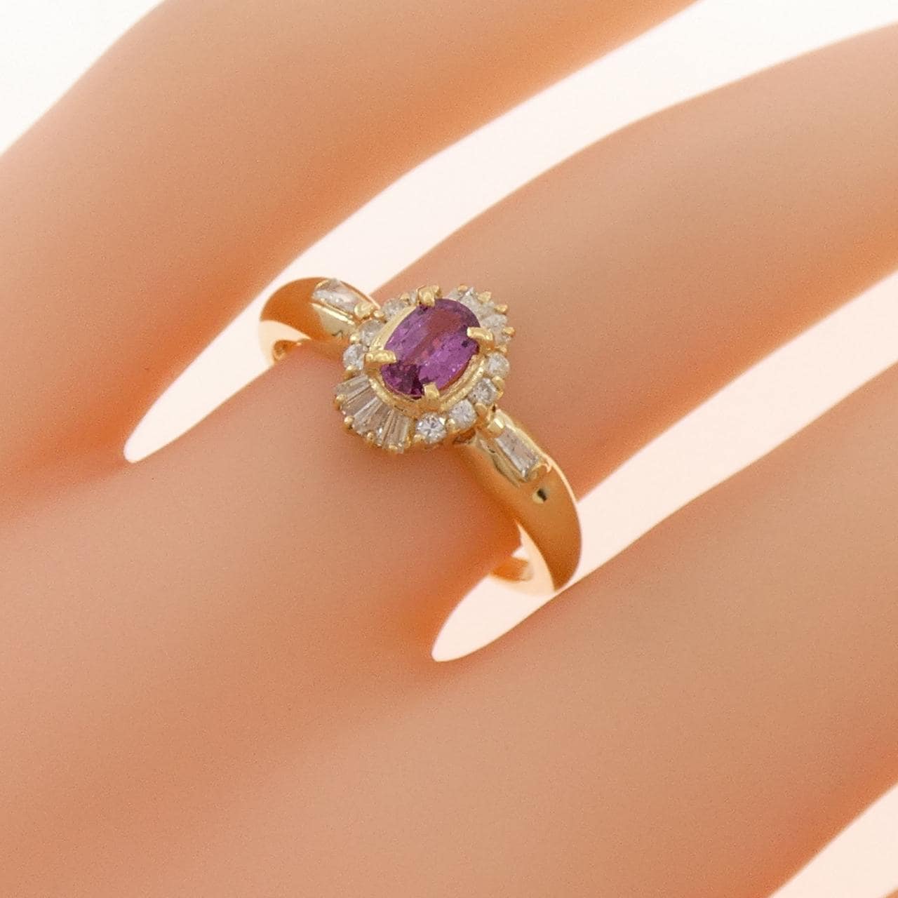 K18YG サファイヤ リング