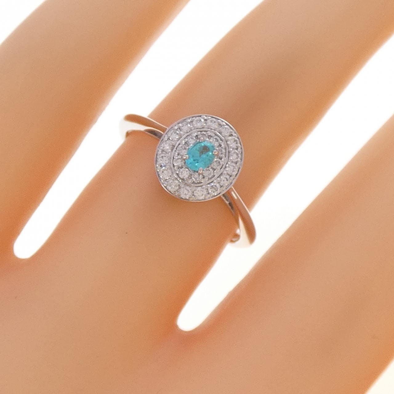 PT900 パライバトルマリン リング 0.07CT