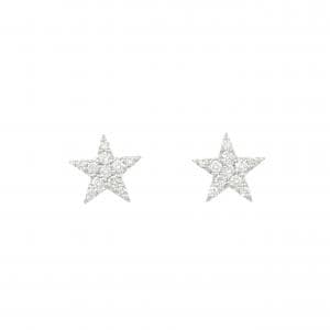 K18WG スター ダイヤモンド ピアス 0.32CT