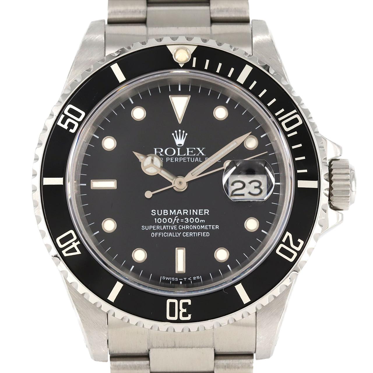ROLEX潜航者型日期显示 16610. SS自动上弦E