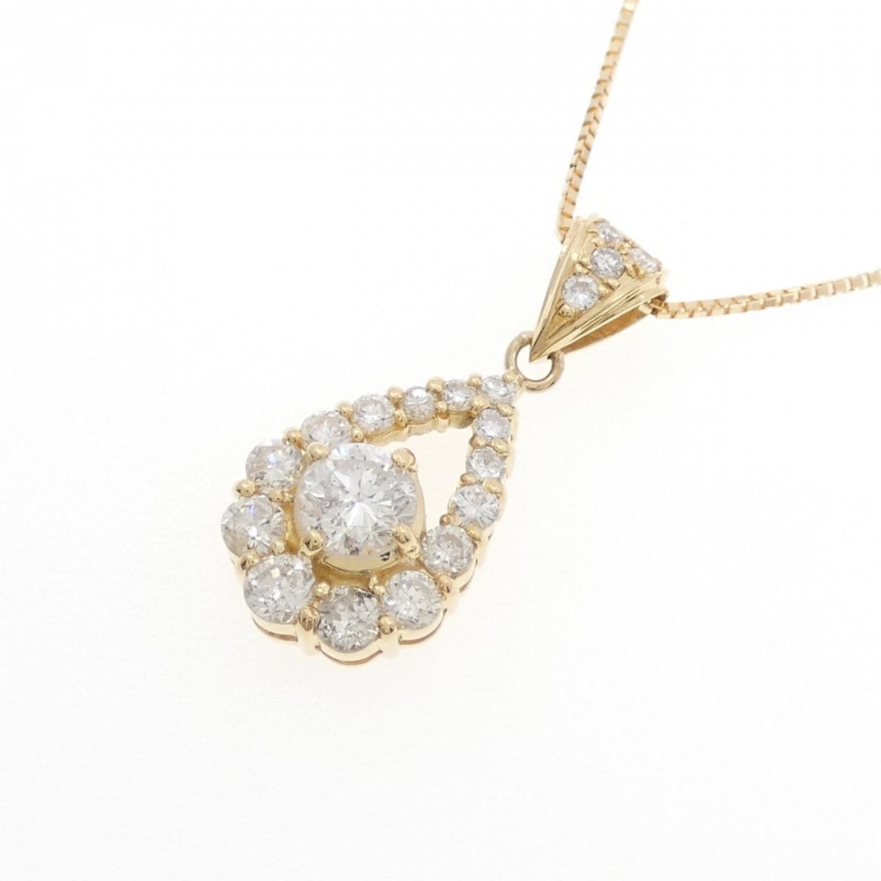 K18YG ダイヤモンド ネックレス 1.01CT