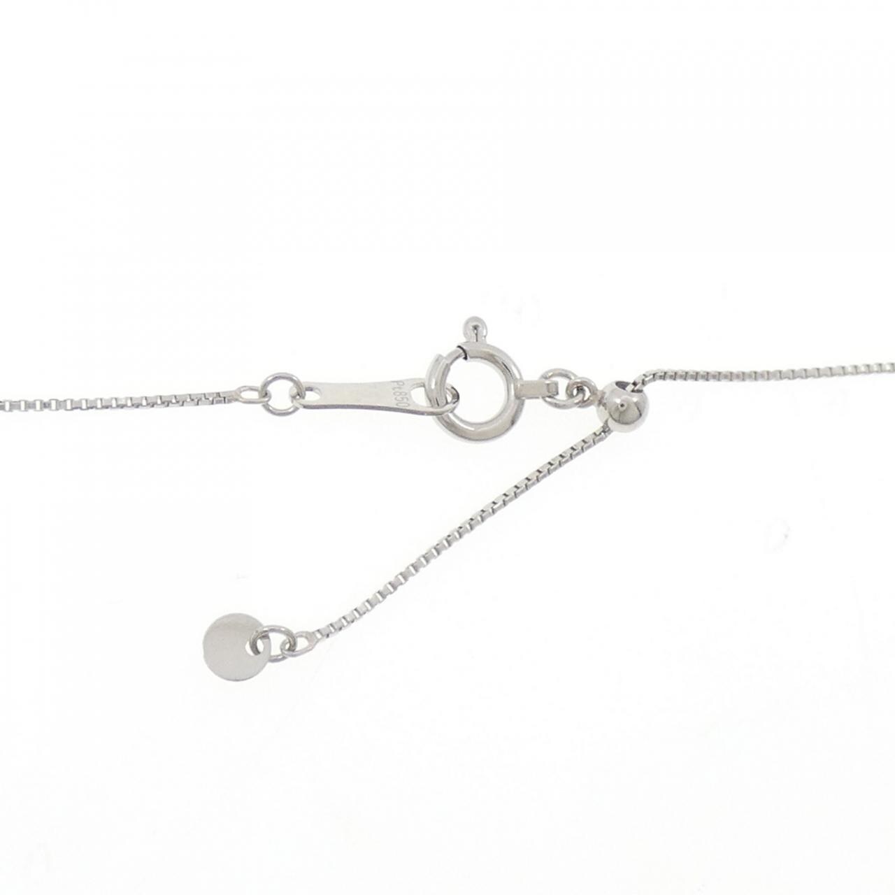 PT900/PT850 ハート サファイヤ ネックレス 0.791CT