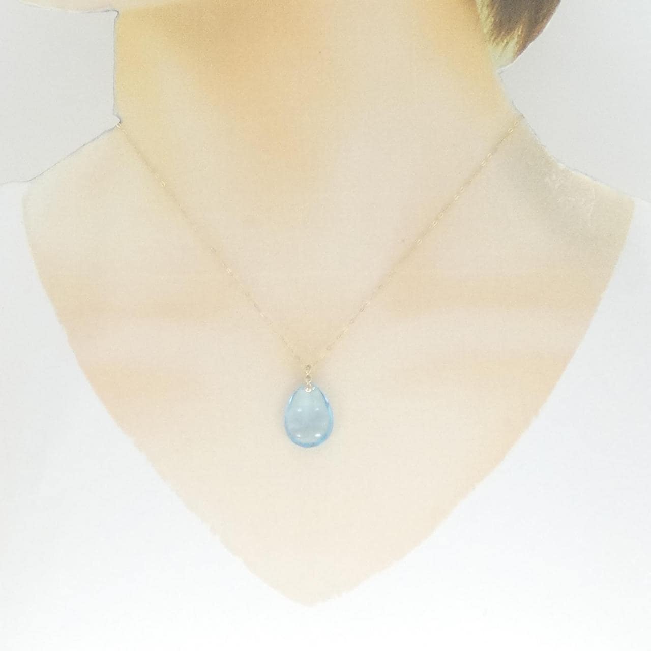 K18YG ブルートパーズ ネックレス 12.00CT