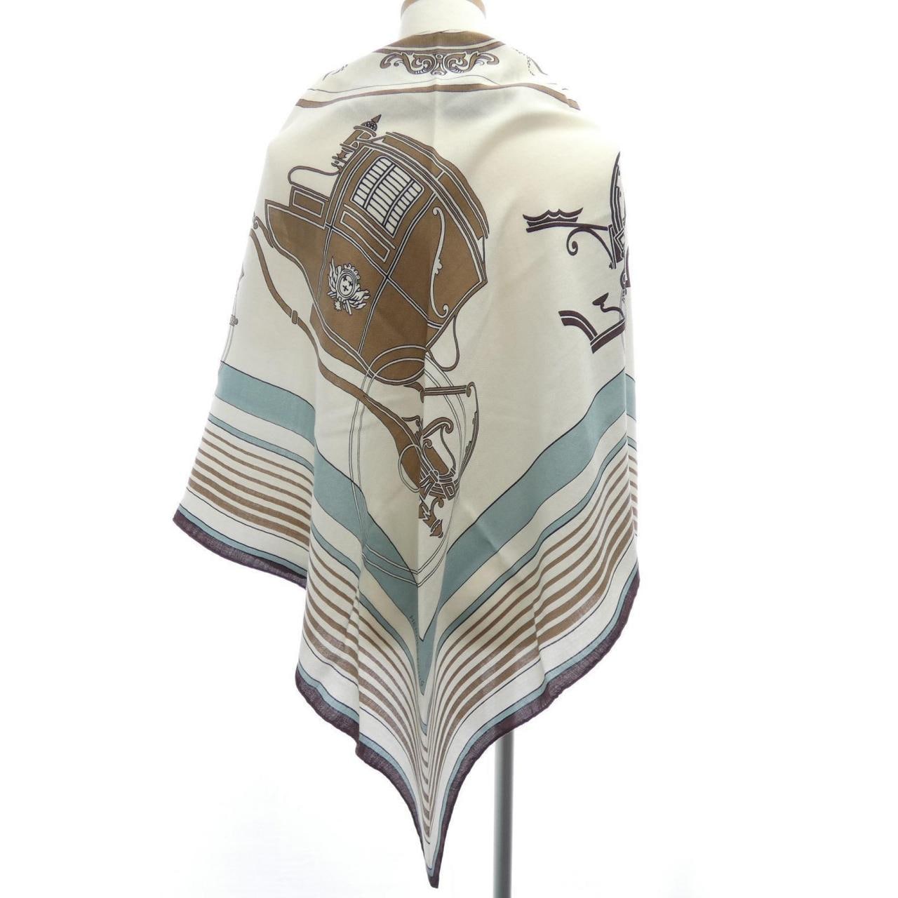 エルメス HERMES EX-LIBRIS H363791S トライアングルジェアン ショール