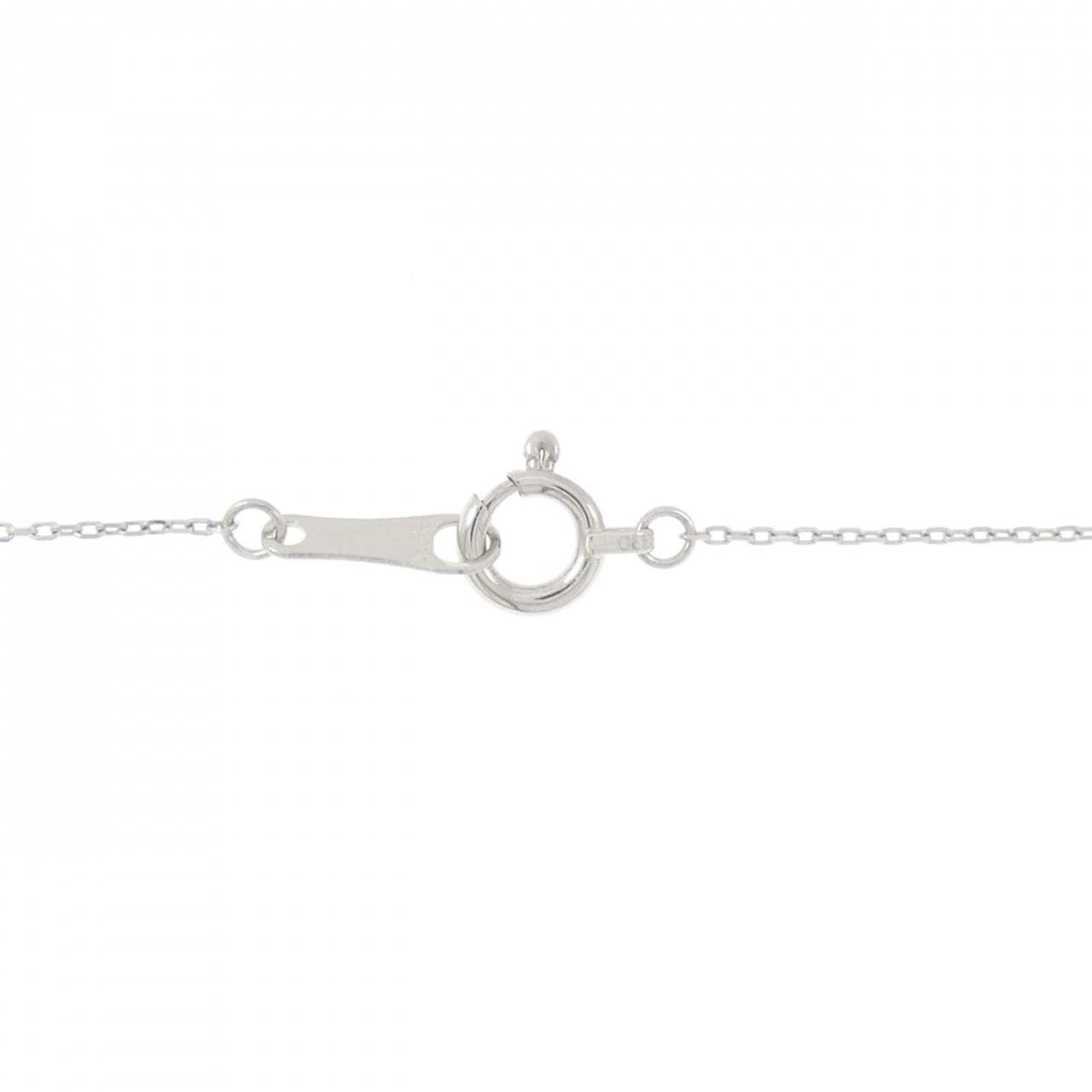 PT900/PT850 フラワー ダイヤモンド ネックレス 0.15CT