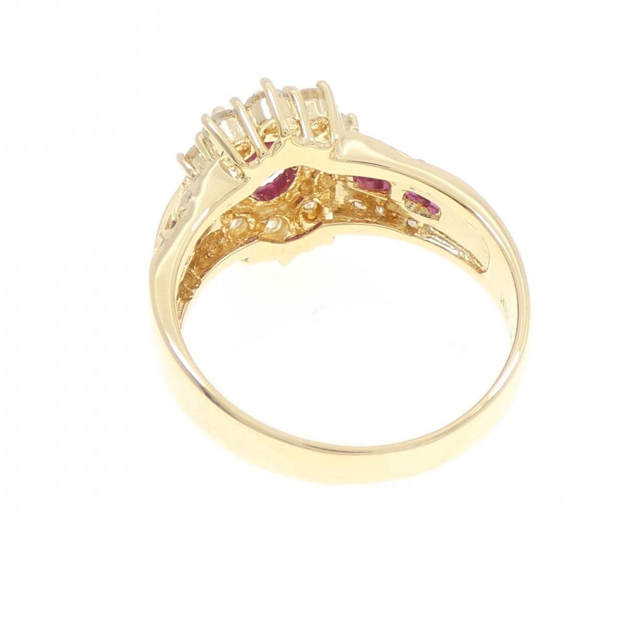 K18YG ルビー リング 0.82CT