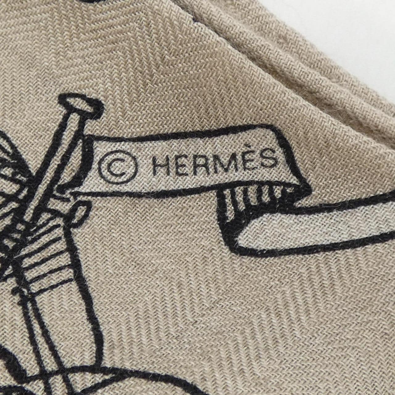 HERMES HERMES TATOUAGES MARINS 頭巾 H243374S Callegian 140 披肩