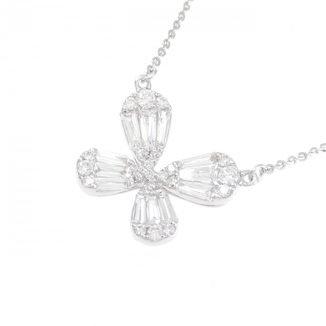 K18WG ダイヤモンド ネックレス 0.50CT