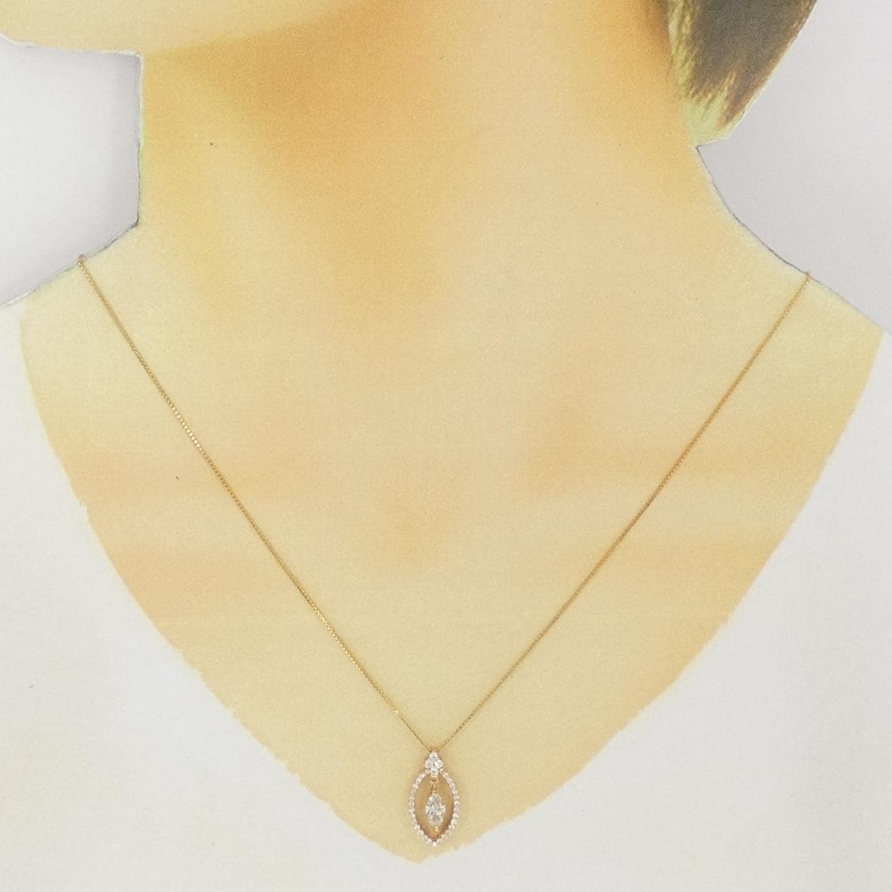 K18PG/K18YG ダイヤモンド ネックレス 0.422CT