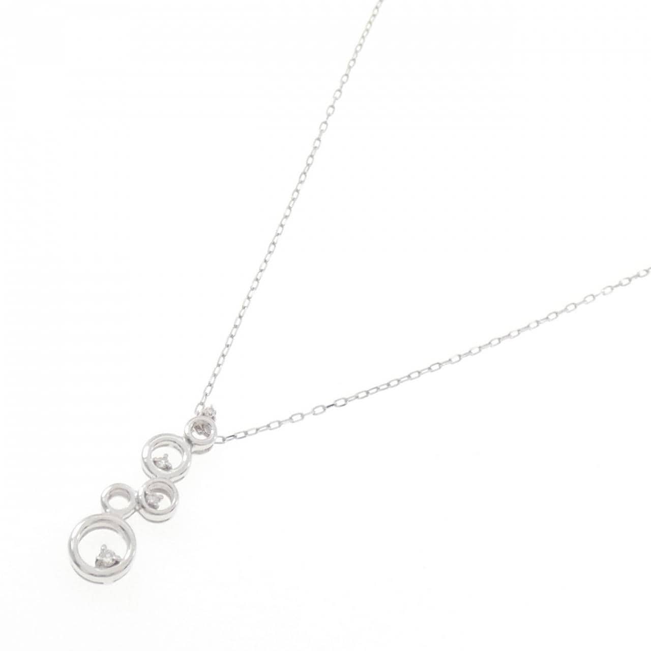 K18WG ダイヤモンド ネックレス 0.05CT