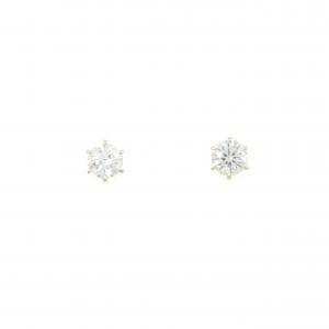 【リメイク】K18YG/ST ダイヤモンド ピアス 0.311CT 0.314CT D-E SI1-2 VG