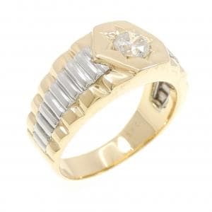K18YG/PT900 ダイヤモンド リング 0.60CT