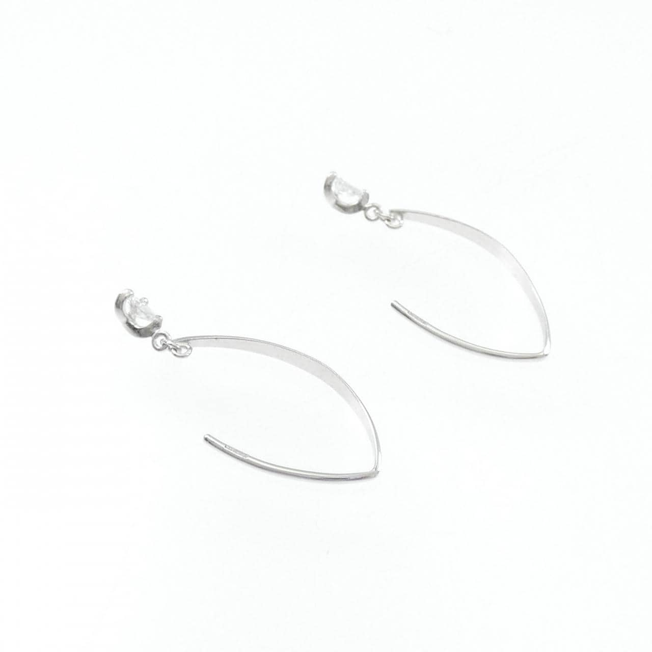 K18WG ダイヤモンド ピアス 0.12CT