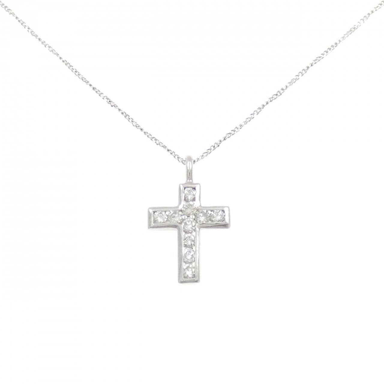 PT900/PT850 クロス ダイヤモンド ネックレス 0.20CT
