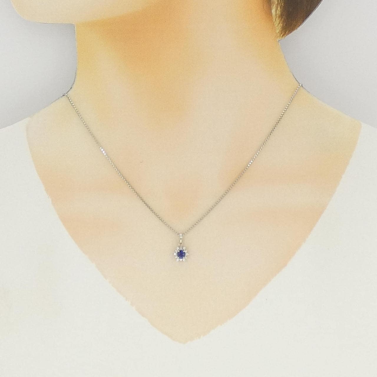 PT900/PT850 サファイヤ ネックレス 0.33CT