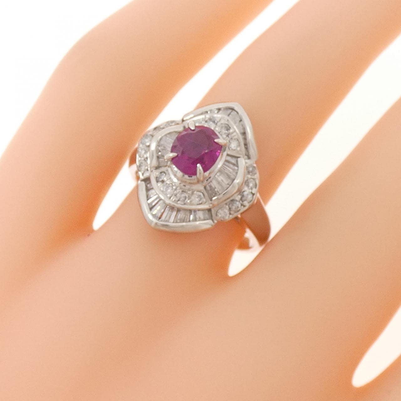 PT900 ルビー リング 0.80CT